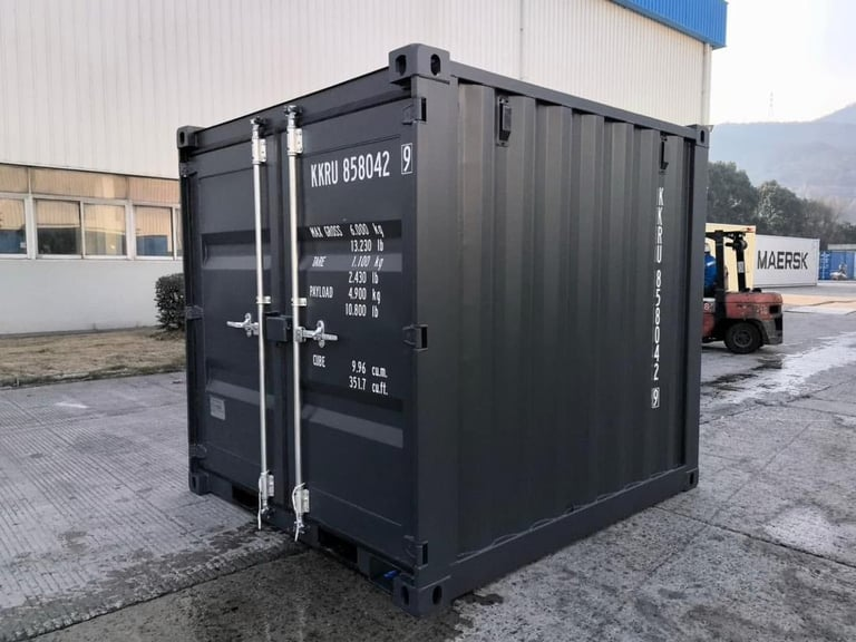 Container de Stockage 8 Pieds Neuf Noir Container de Stockage 8 Pieds Neuf Noir – Image 1